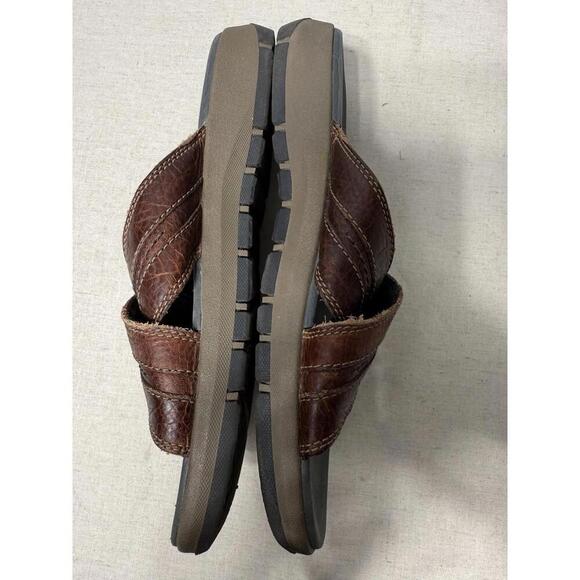 Clarks  Leather‎ Slide Slilp On Sandals Mens US 19 M - Picture 9 of 9